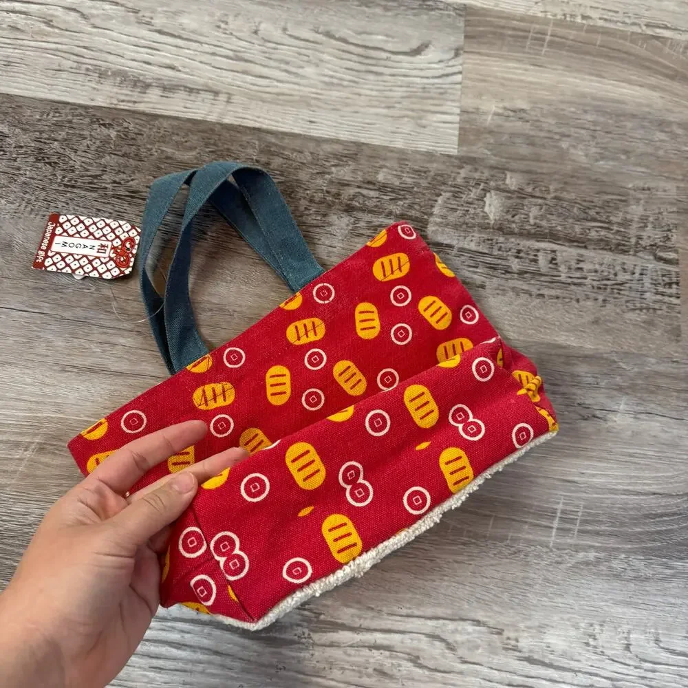 NWT Pokomoko Manekineko Lucky Cat Punch Needle Tote Bag Japanese Shanti